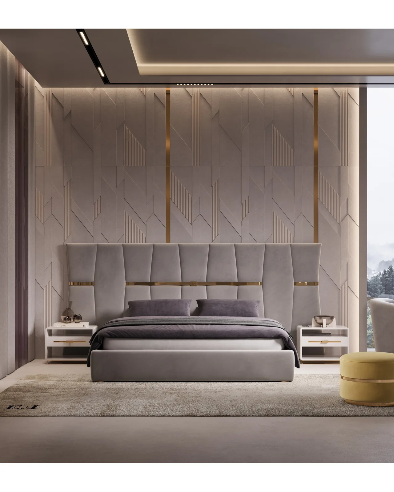 Letto Epidote di Epoque, in una camera da letto arredata, foto 3 di 6