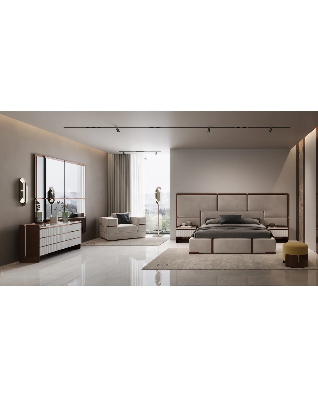 Letto Morganite di Epoque, ambientato in camera da letto, foto 2 di 5, catalogo Nobili Design