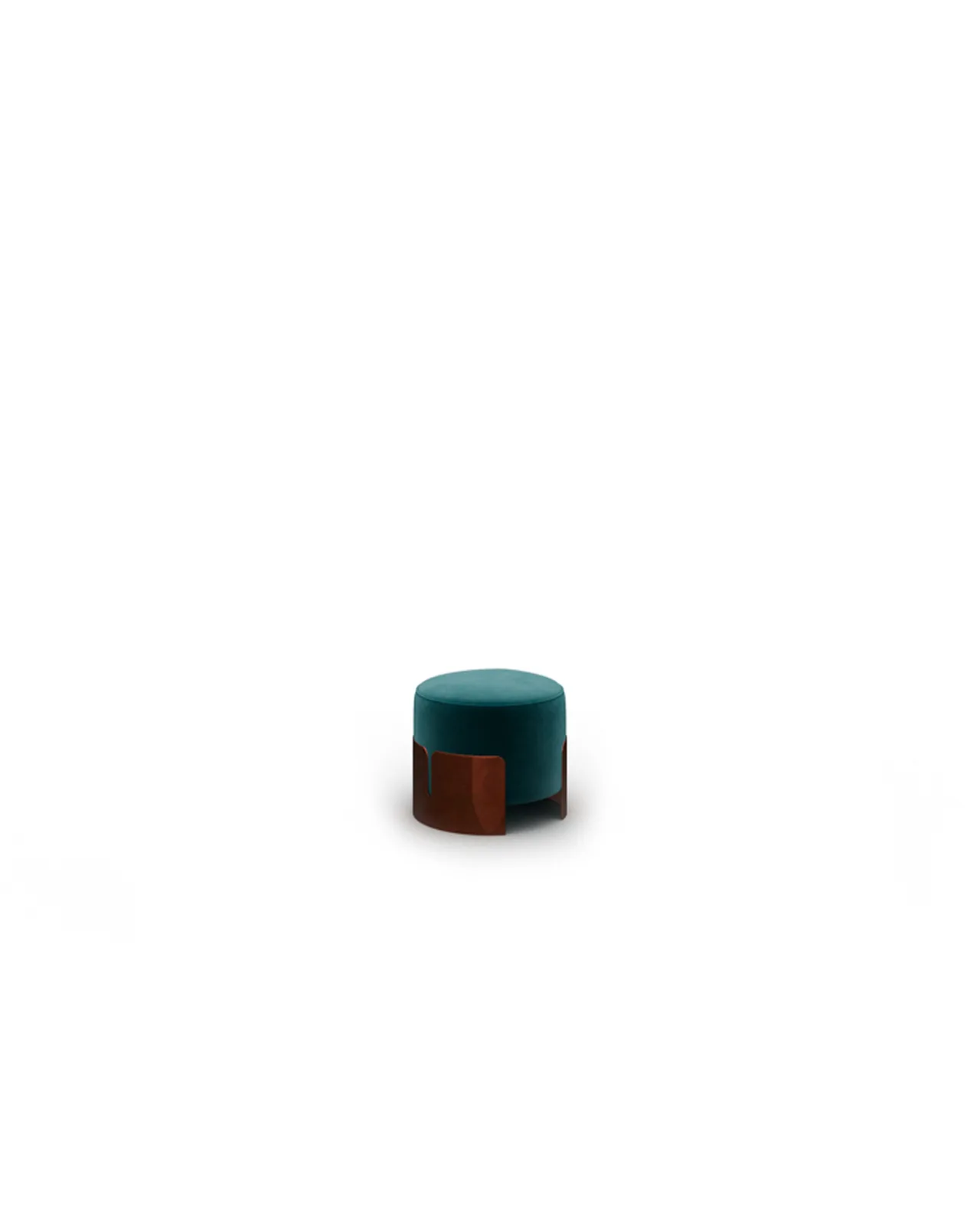 Morganite Pouf by Epoque, Exence Expanse collection, pouf in fabric or leather, studio view, photo 1 of 2
