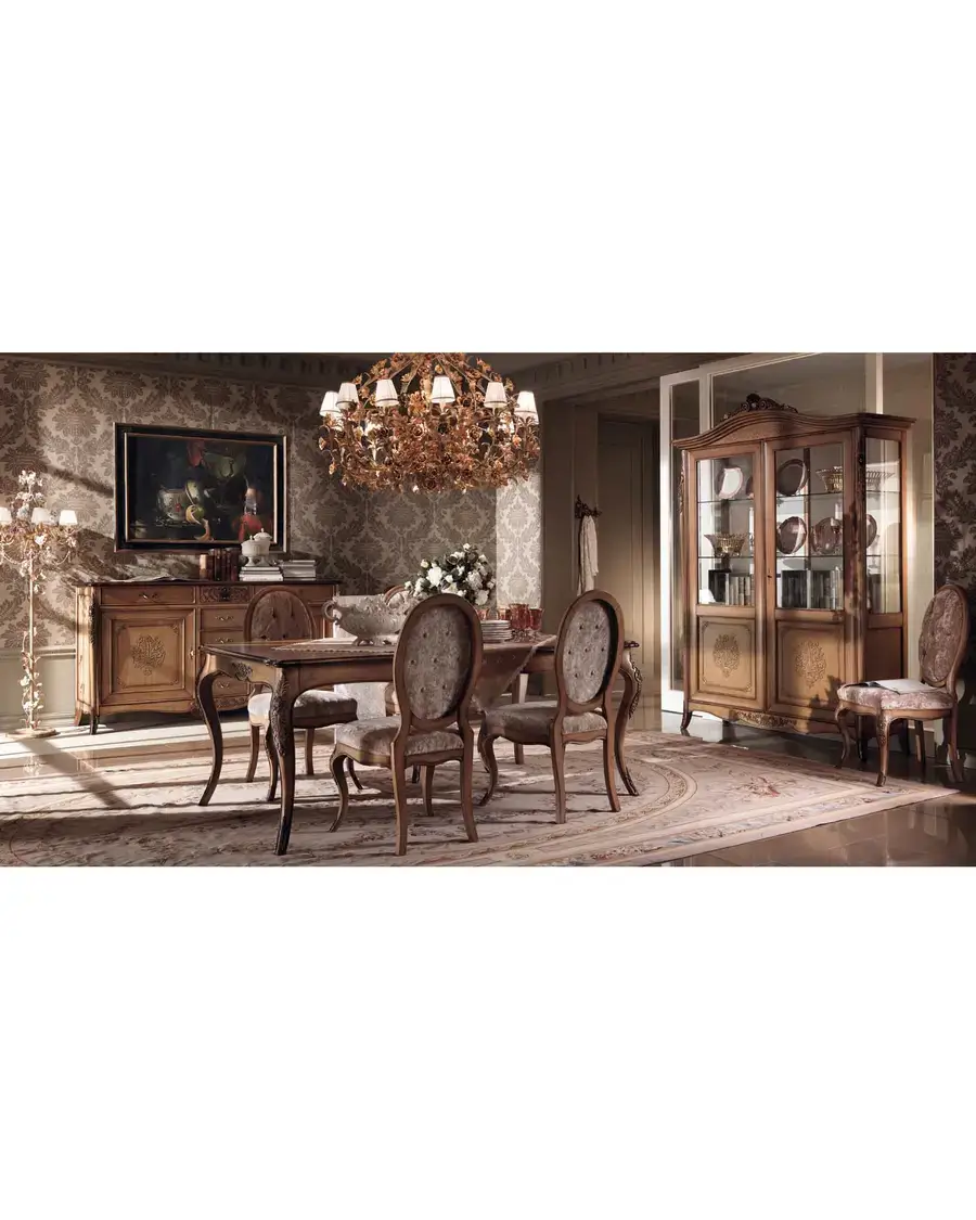 Gran Guardia Dining Table 2005 by Francesco Pasi, hand-carved cherry furniture for the dining room