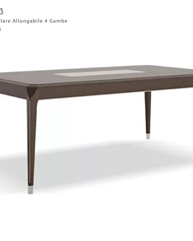 Icon Extendable Rectangular Table by Francesco Pasi, luxury dining furniture, marble top