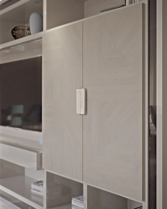 Icon Wall System with TV Opening, Medium by Francesco Pasi, luxury living room furniture, wall unit