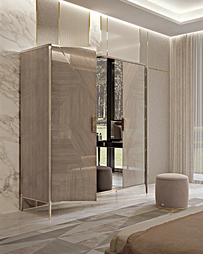 Icon Wardrobe, 3 Hinged Doors by Francesco Pasi, Italian furniture manufacturer for the bedroom