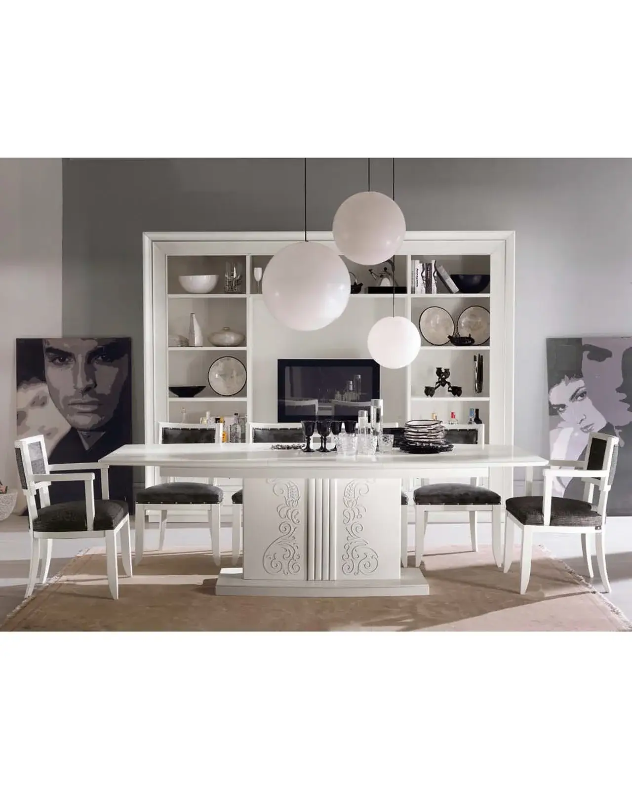 New Deco Open Wall Unit by Francesco Pasi, Italian art deco furniture for the living room