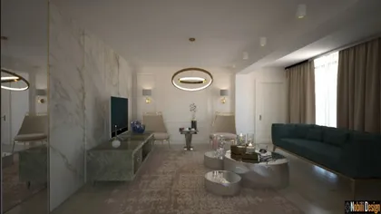 Contemporary interior design project in a house 