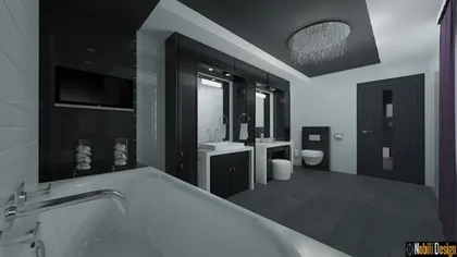 Contemporary interior design project in a house 
