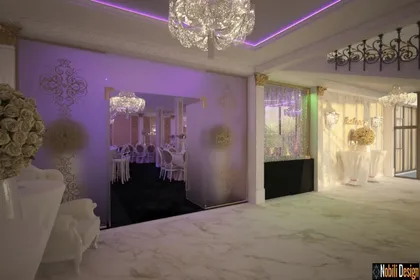 Interior design wedding restaurant reception project 