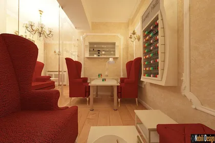 Elegant beauty salon interior design project 