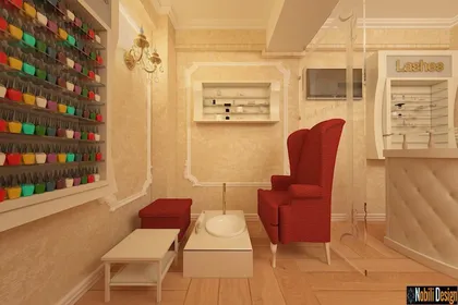 Elegant beauty salon interior design project 