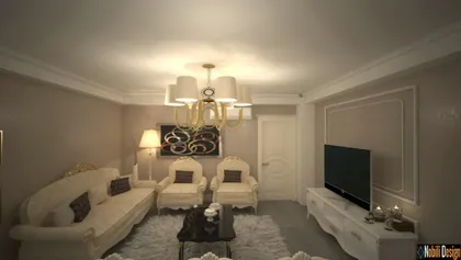 Classic interior design apartment project in Monaco