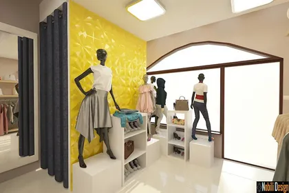 Interior design concept for a clothes shop 