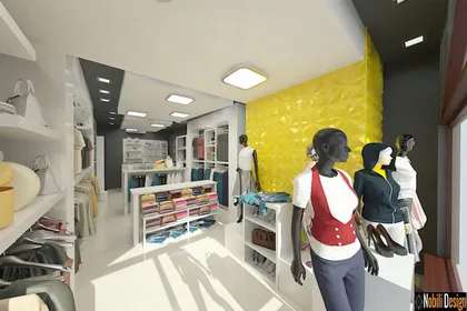Interior design for a clothes shop in Monaco