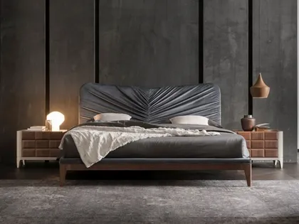Letto imbottito Dama, letto italiano moderno