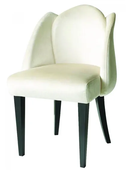 High End Luxury Modern Velvet Flower Dining Chair - Lotus