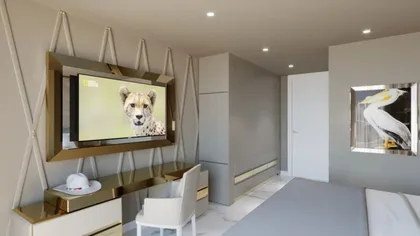 Armadio italiano moderno tortora di alta gamma - Gattopardo 01