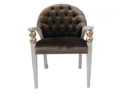 Luxury Velvet Upholstered Dining Armchair - Gaudi