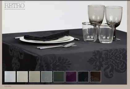 Damask textile fabric for tabletcloths restaurant Retro colors