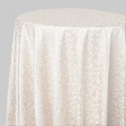 Damask fabric for hotel table linen Rostow cul champagne