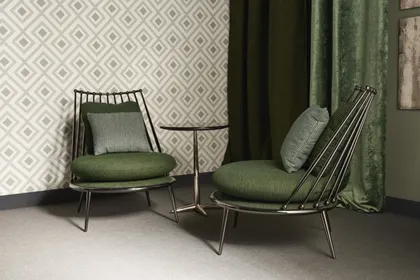 Aurora poltrona bacchettata iron back chair, italian contemporary furniture