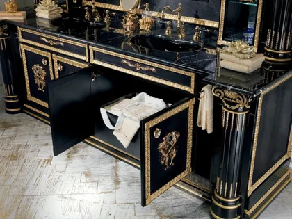 Gold Hand-painted Italian Bathroom Furniture, classic italian furniture