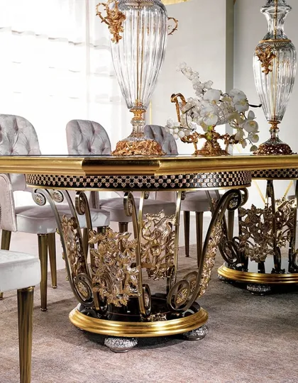 Sala da pranzo Arya, arredamento italiano di lusso, mobili italiani di alta gamma