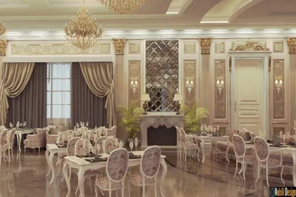Interior design events salon project classic style