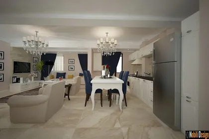 Interior design concept for a modern apartment in Manchester
